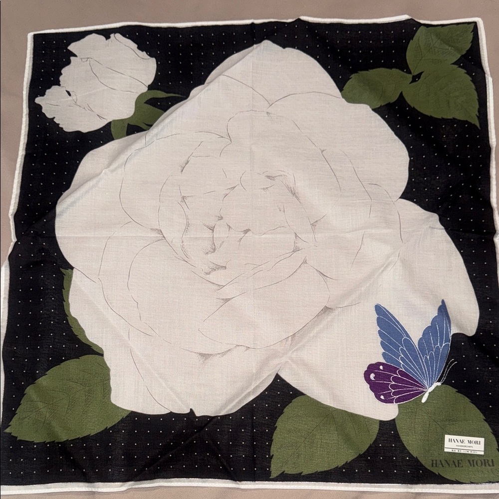 Hanae Mori Floral Handkerchief Cotton